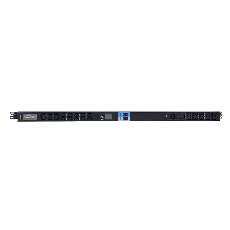 TCP/IP ইন্টেলিজেন্ট র্যাক PDU 26 আউটলেট IEC C13 /C19 1.5U লিকুইড ম্যাগনেটিক সার্কিট ব্রেকার উল্লম্ব