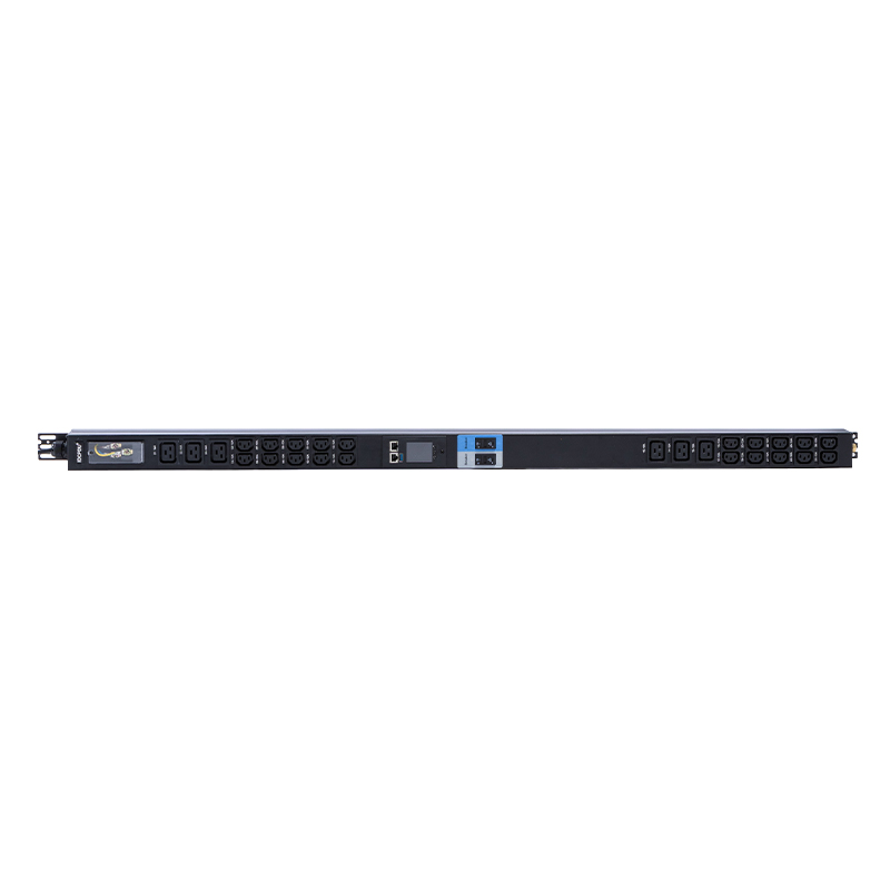 TCP/IP ইন্টেলিজেন্ট র্যাক PDU 26 আউটলেট IEC C13 /C19 1.5U লিকুইড ম্যাগনেটিক সার্কিট ব্রেকার উল্লম্ব